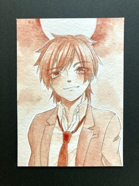 【ATC】単色カラーイラスト 原画 【ホルベイン分離色】