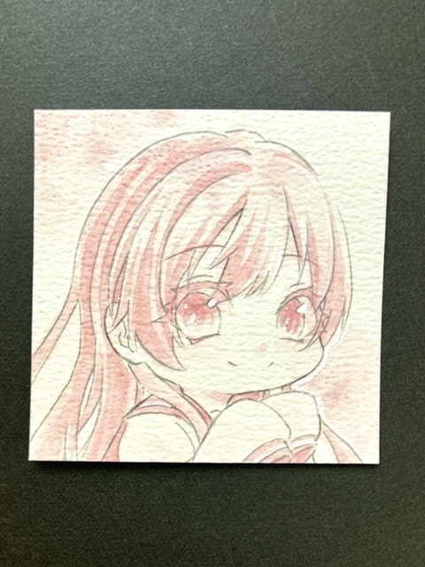 【5.5cm角】単色カラーイラスト 原画 【ホルベイン分離色】