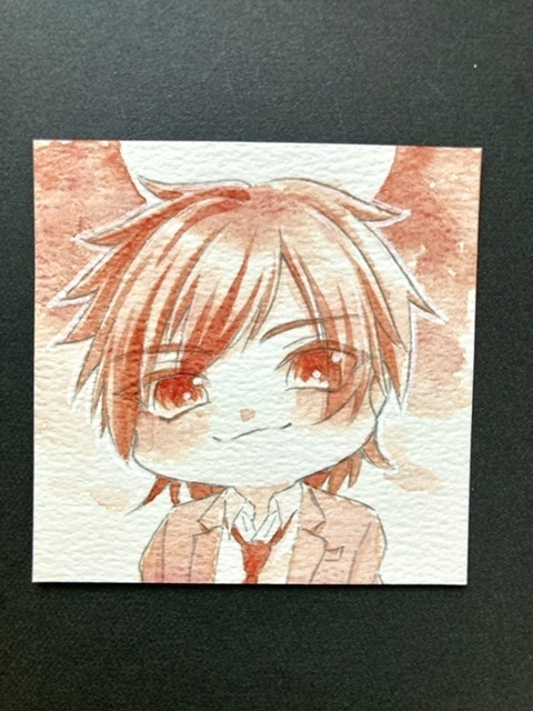 【5.5cm角】単色カラーイラスト 原画 【ホルベイン分離色】