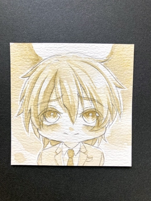 【5.5cm角】単色カラーイラスト 原画 【ホルベイン分離色】