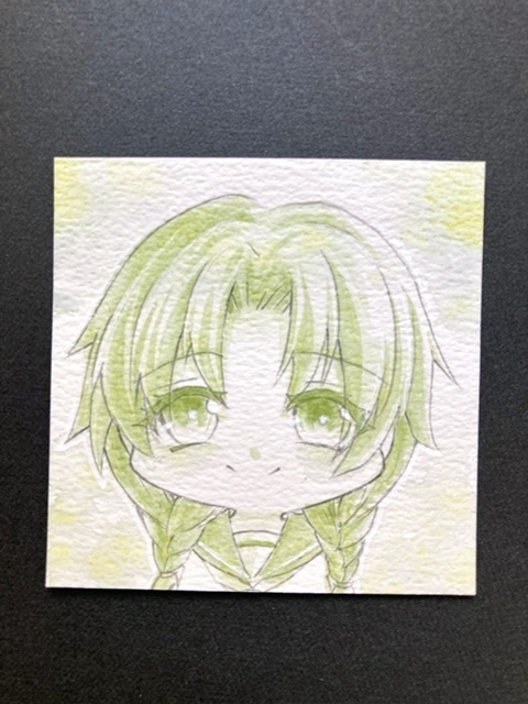 【5.5cm角】単色カラーイラスト 原画 【ホルベイン分離色】