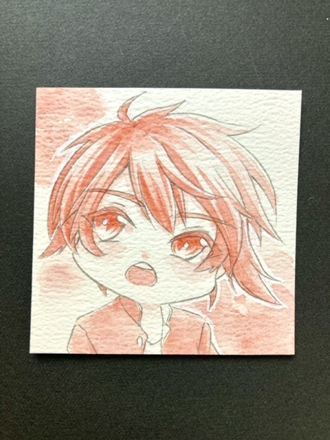 【5.5cm角】単色カラーイラスト 原画 【ホルベイン分離色】