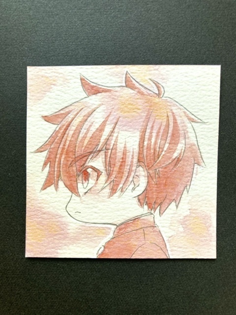 【5.5cm角】単色カラーイラスト 原画 【ホルベイン分離色】