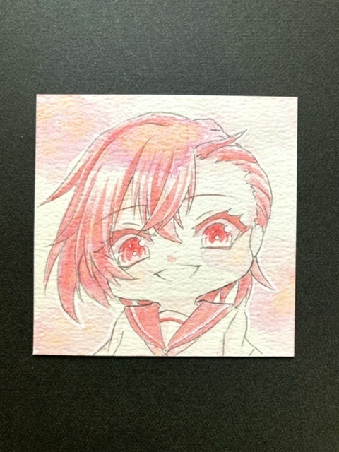 【5.5cm角】単色カラーイラスト 原画 【ホルベイン分離色】