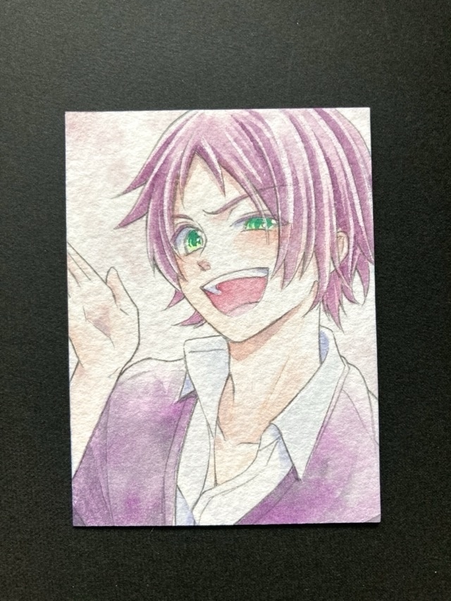 【7.5×5.5cm】 カラーイラスト 原画【透明水彩①】