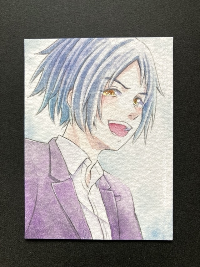 【7.5×5.5cm】 カラーイラスト 原画【透明水彩①】