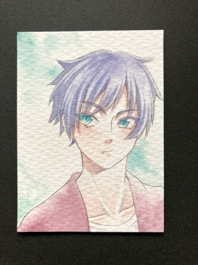 【7.5×5.5cm】 カラーイラスト 原画【透明水彩①】