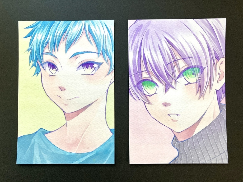 【ポストカード】ドローイング 原画 【カラーインク④】