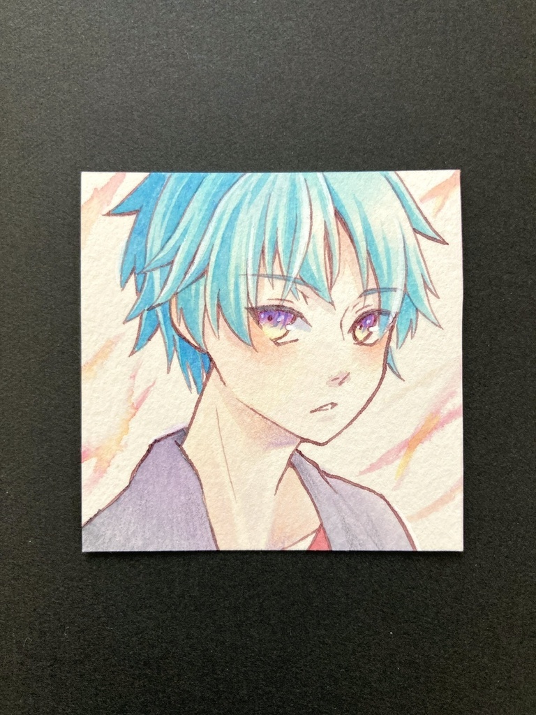 【5.5cm角】カラーイラスト 原画 【カラーインク⑤】