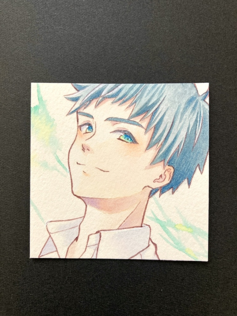 【5.5cm角】カラーイラスト 原画 【カラーインク⑤】