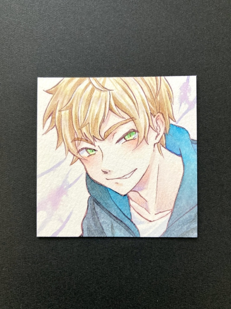 【5.5cm角】カラーイラスト 原画 【カラーインク⑤】