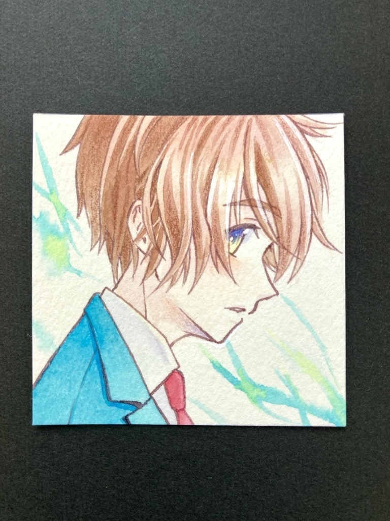 【5.5cm角】カラーイラスト 原画 【カラーインク⑤】