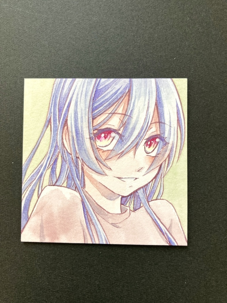 【5.5cm角】カラーイラスト 原画 【透明水彩⑦】