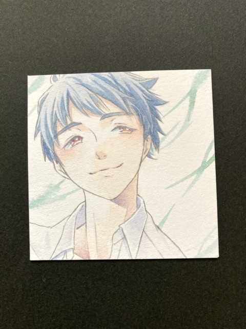 【5.5cm角】カラーイラスト 原画 【透明水彩⑧】