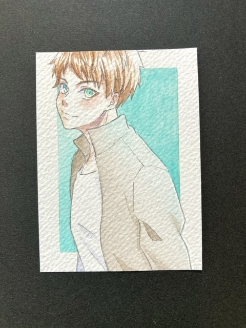 【7.5×5.5cm】 カラーイラスト 原画【透明水彩③】