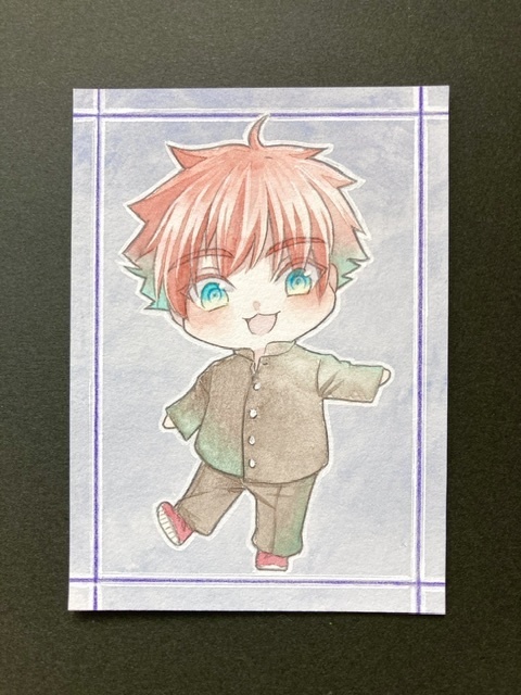 【ATC】カラーイラスト 原画 【水彩：ミニキャラ】