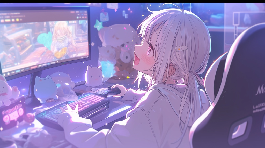 ゲームに夢中