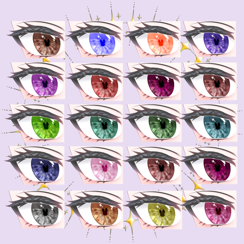シロア対応*Bunny Bloom 🐰 Eye Texture【30Color】