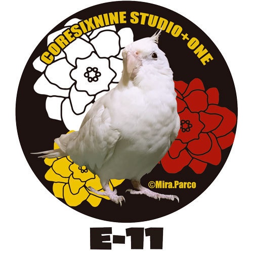 E-09~11 オカメインコ黒花ミラー