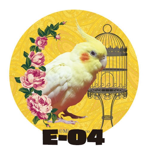 E-04~06 オカメインコ花柄ミラー