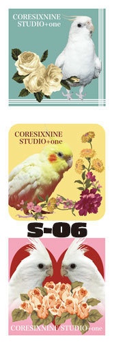 S-06~07 アンティーク調 インコ封緘シール