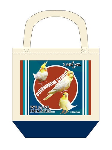 T-5~6 WE LOVE オカメインコ トートバッグ