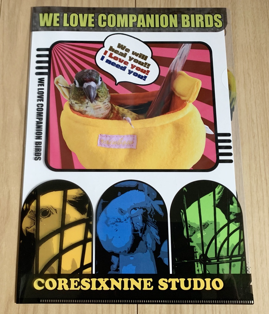 W-05 WE LOVE COMPANION BIRDSクリアファイルC