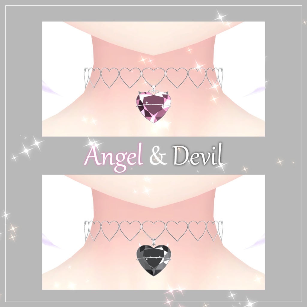 [Phys Bone] Devil & Angel Heart Choker