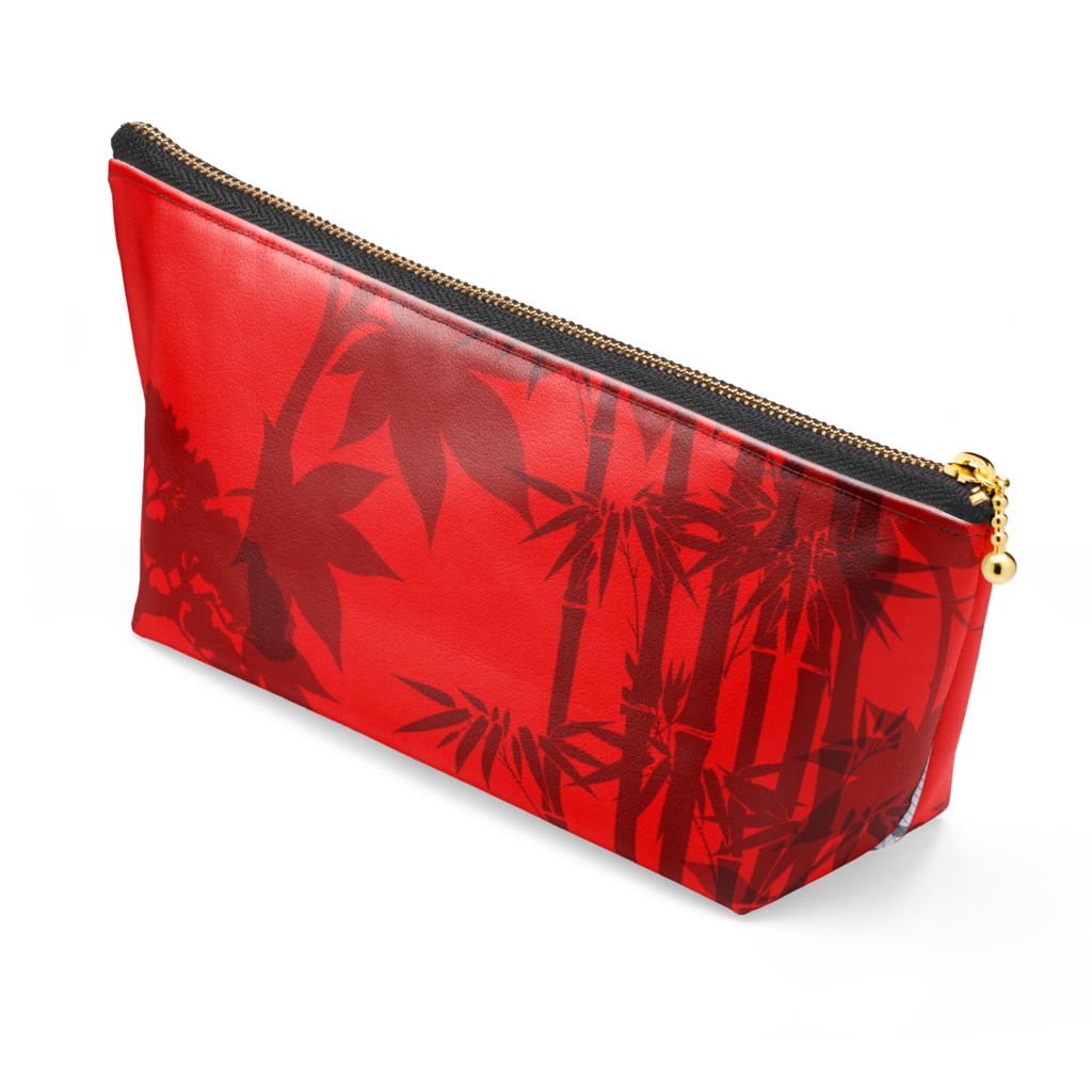 ポーチ　和風　紅色