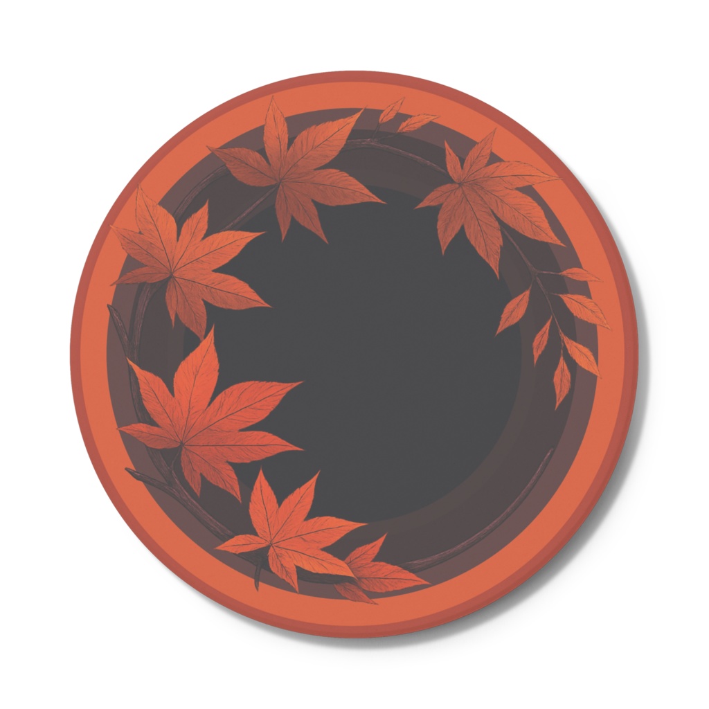 円形コースター 　和風　秋