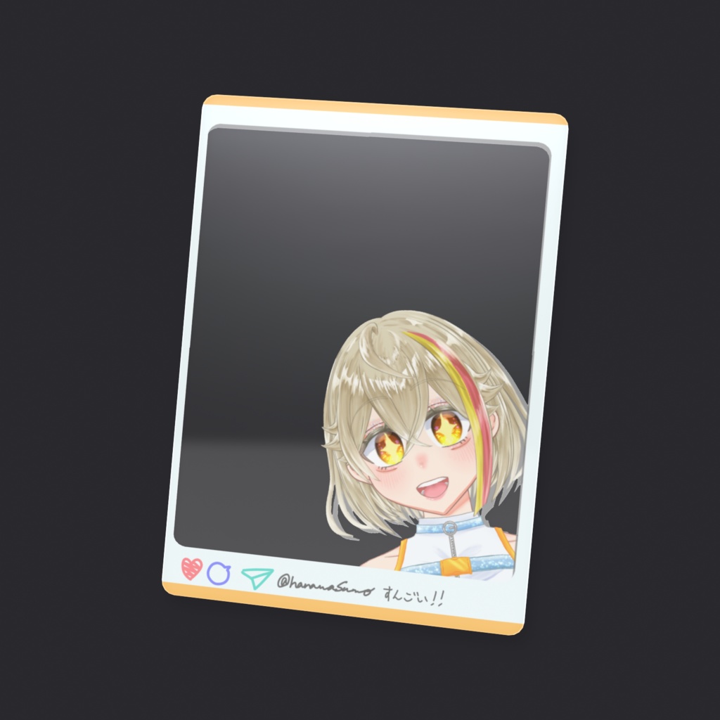 華和すもCH登録700人記念 強化フォームクリアカード(女子体キラキラ)