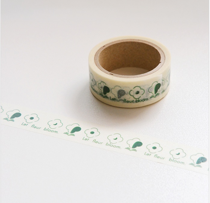 日菜てちょ活オリジナルマスキングテープ「Let fleur bloom.」1.5mm×5m