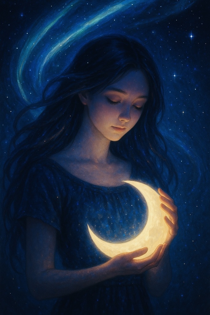 月の光 — The Moon’s Embrace 🌙
