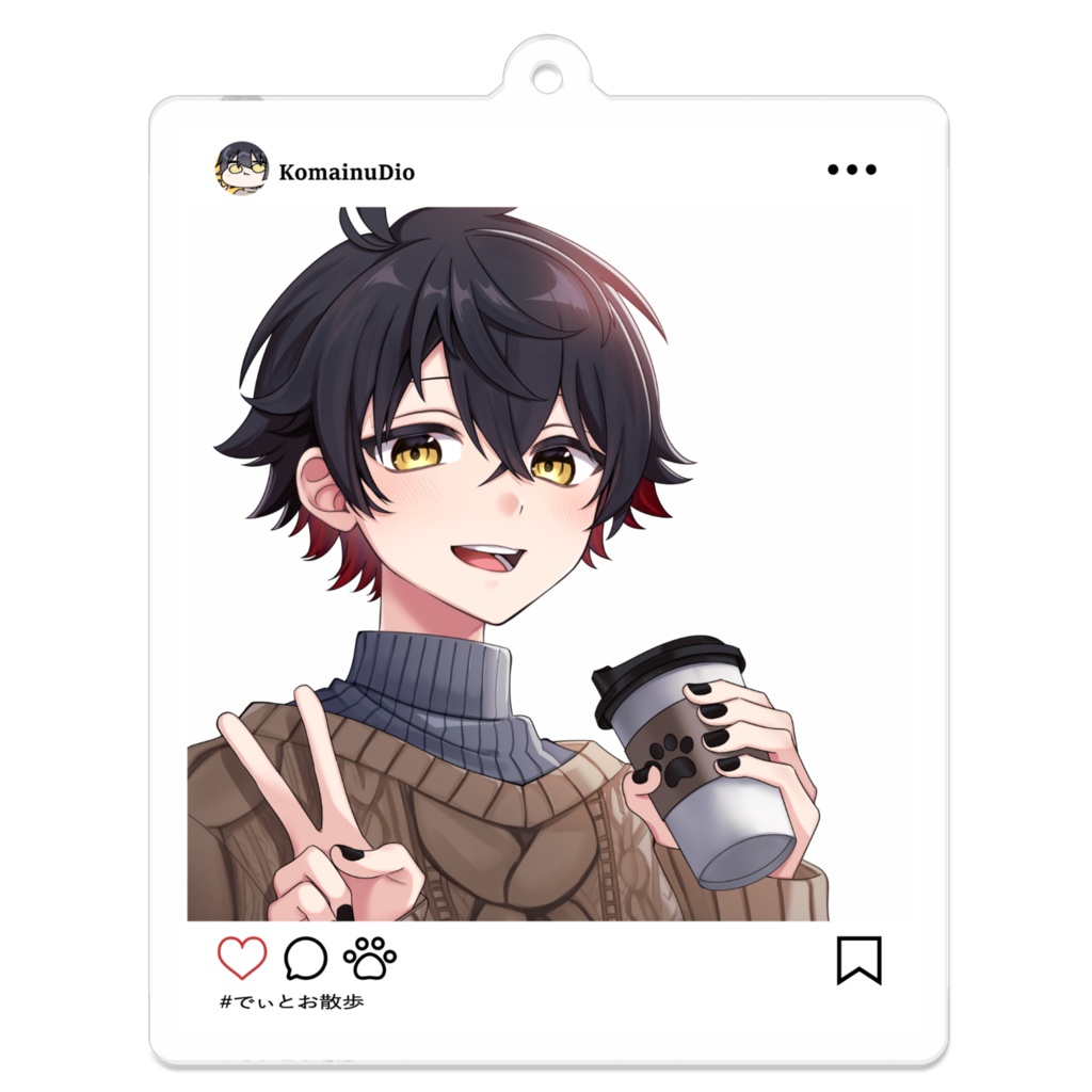 【2025生誕祭】SNS風アクキー「珈豆犬でぃお」