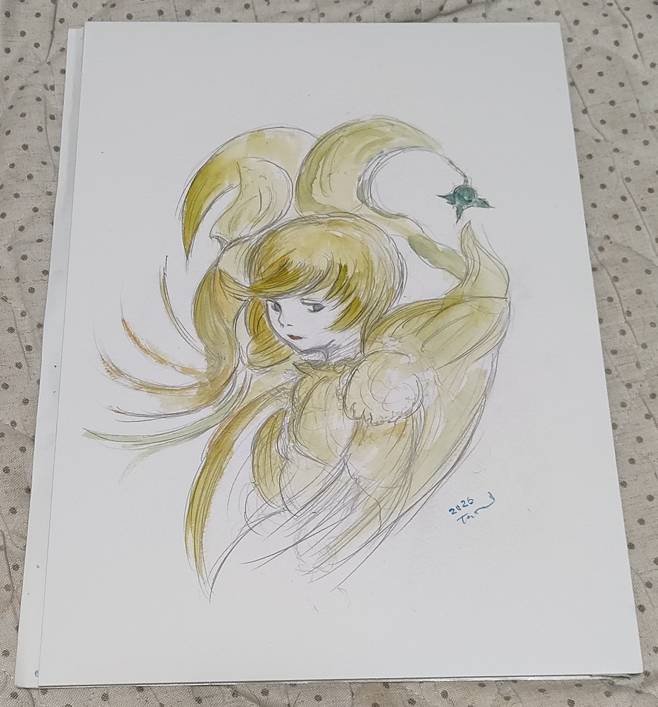 【原画・一点物】翠環の少女 | The Girl of the Emerald Ring