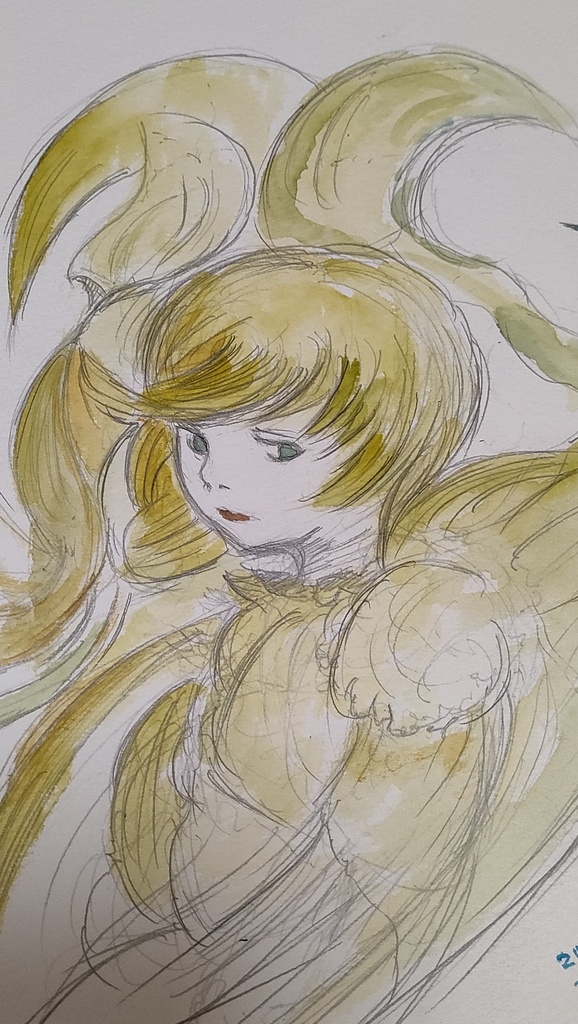 【原画・一点物】翠環の少女 | The Girl of the Emerald Ring