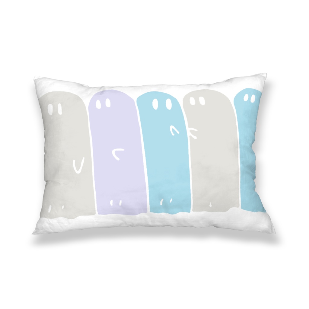 ユニコーンカラーおばけの枕カバー