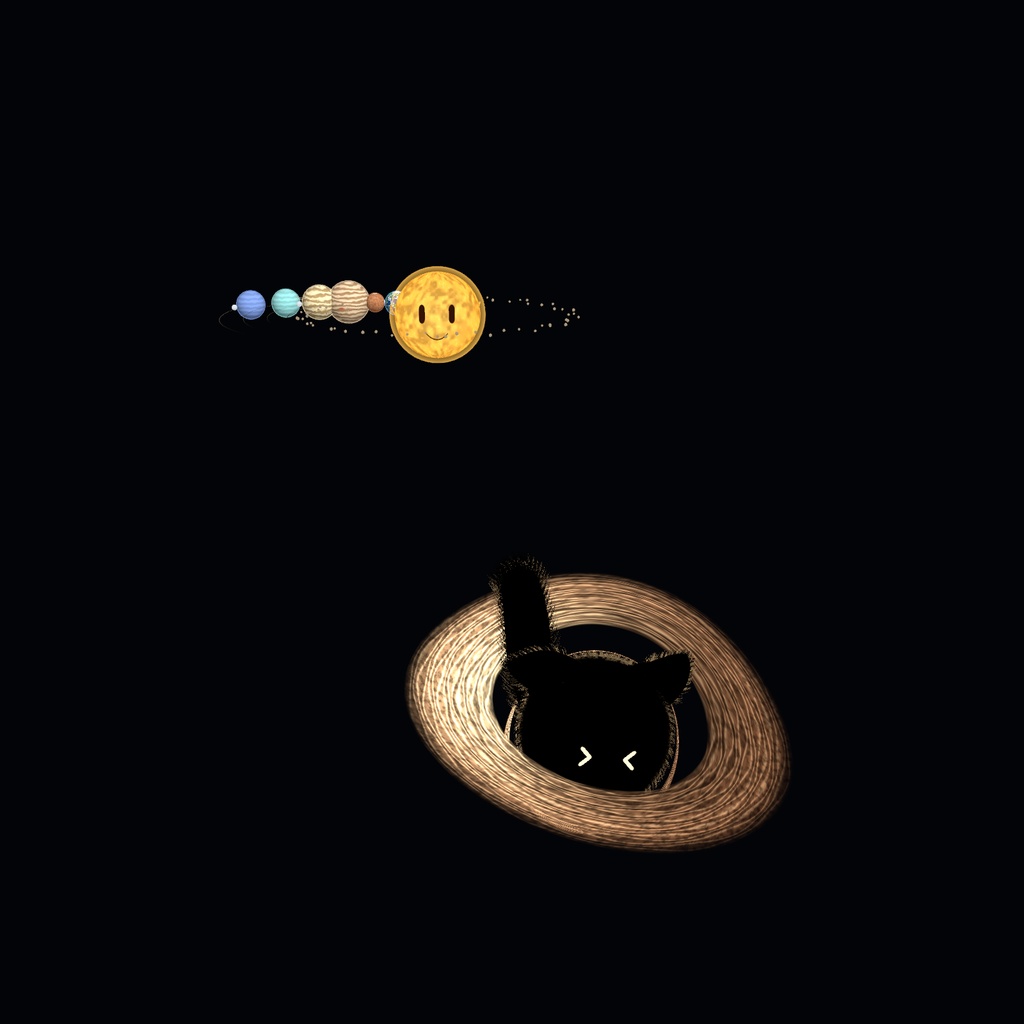 Schwarzschild|ブラックホールねこ【VRChat向け・PC専用】