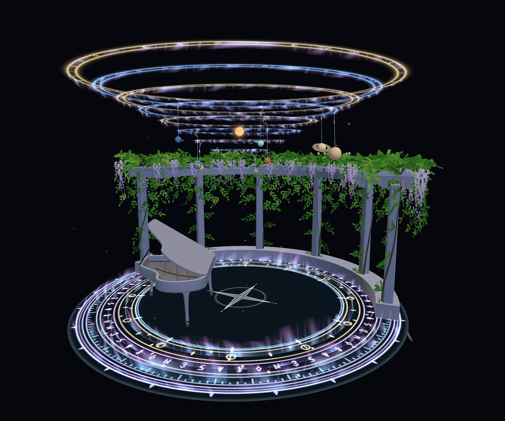 【VRChat / MA対応】星憩庭 - ASTRAL HAVEN|惑星と星空の召喚庭園