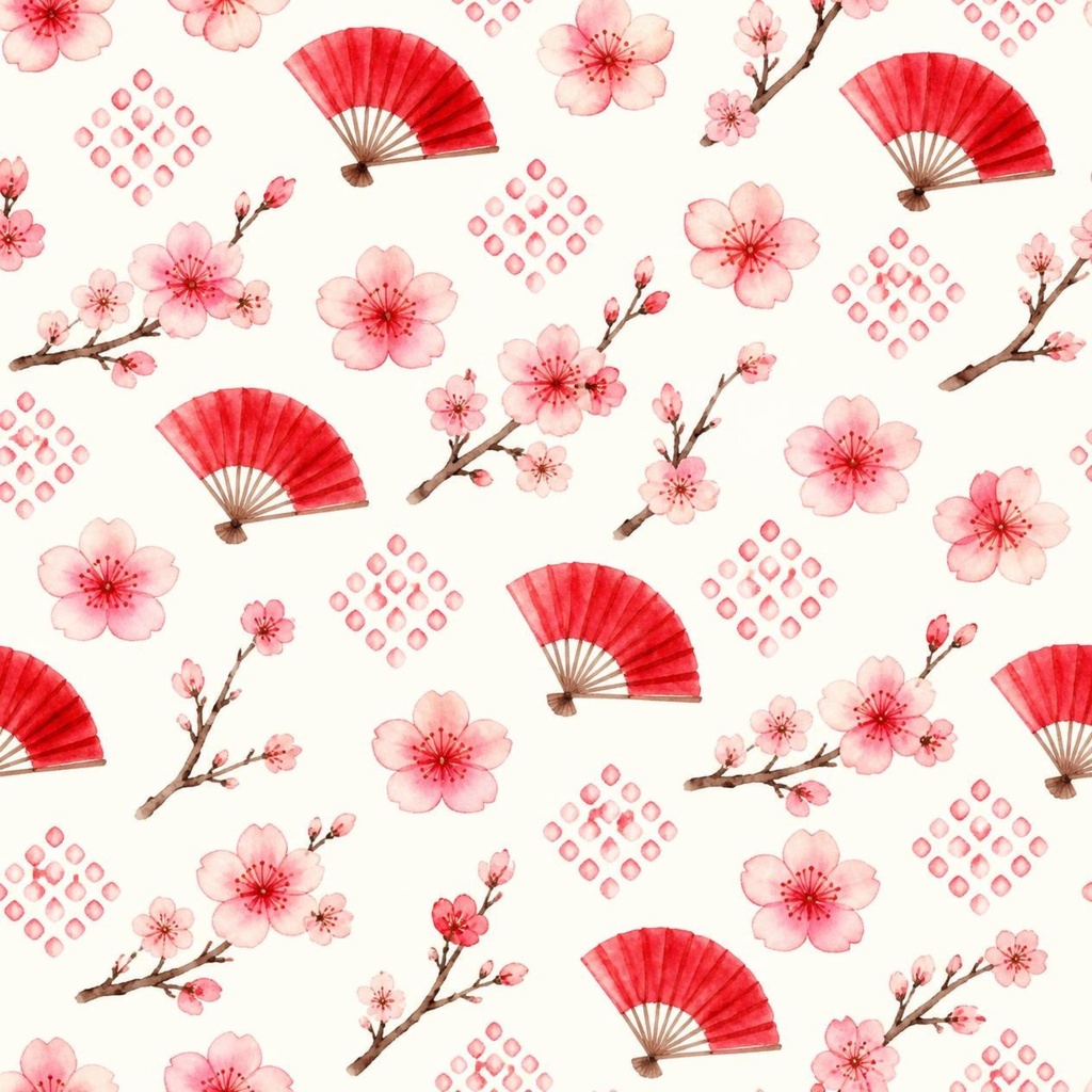 桜と扇子