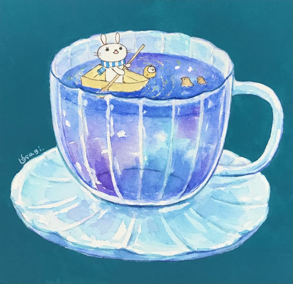 昼下がりのバタフライピーティー　イラスト原画