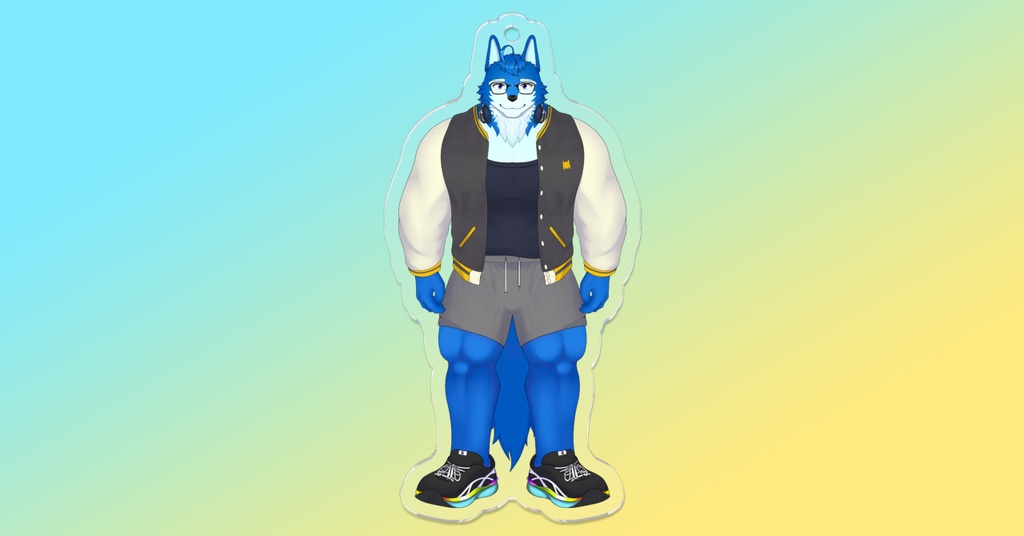 こな狼 オリジナルアクリルキーホルダー(70mm×70mm)※数量限定 直筆メッセージ付