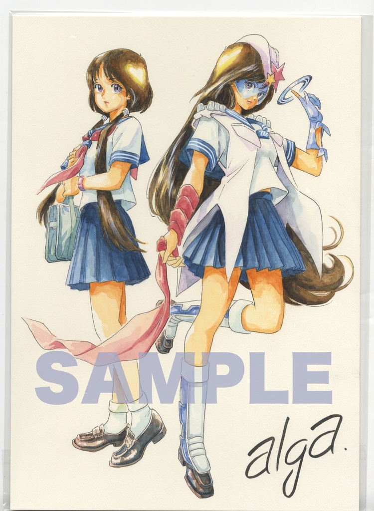 【直筆イラストサイン入り  イラストボード】「舞って! セーラー服騎士」  