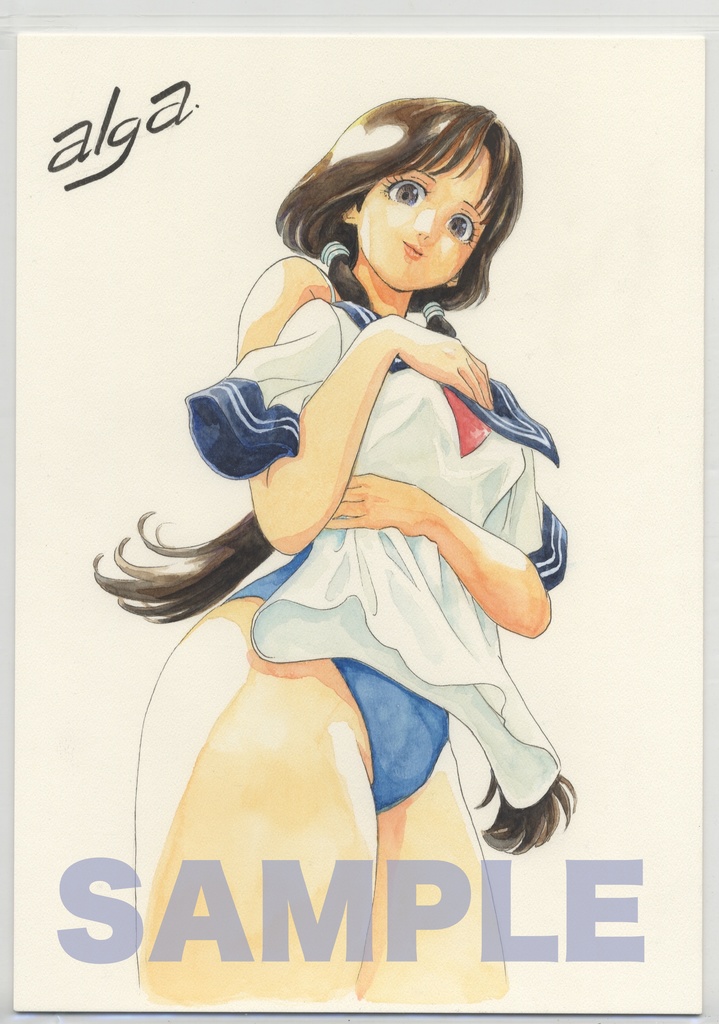 【直筆イラストサイン入り・イラストボード】「舞って! セーラー服騎士 星（ひかり）舞う学園」  イメージボード・スク水 舞子