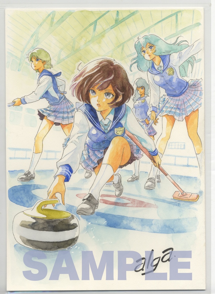 【直筆イラストサイン入り・イラストボード】「新作・カーラー漫画」  イメージボード