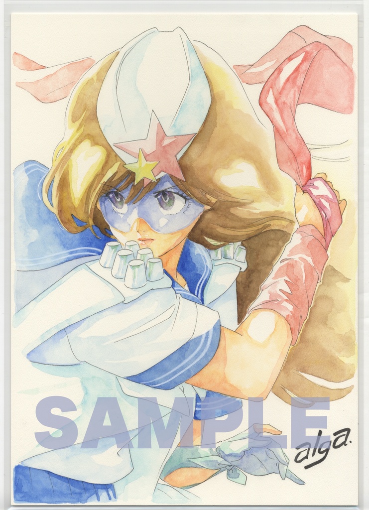 【直筆イラストサイン入り・イラストボード】「舞って! セーラー服騎士 星舞う学園」  イメージボード・騎士