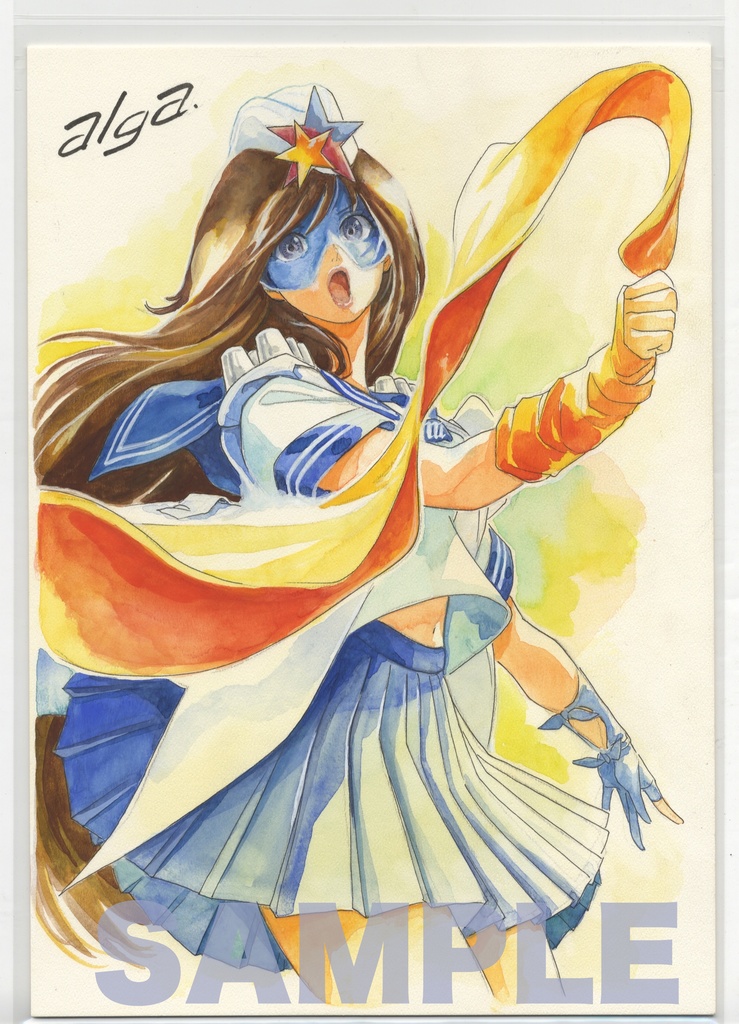 【直筆イラストサイン入り・イラストボード】「舞って! セーラー服騎士 星舞う学園」  セーラー服騎士