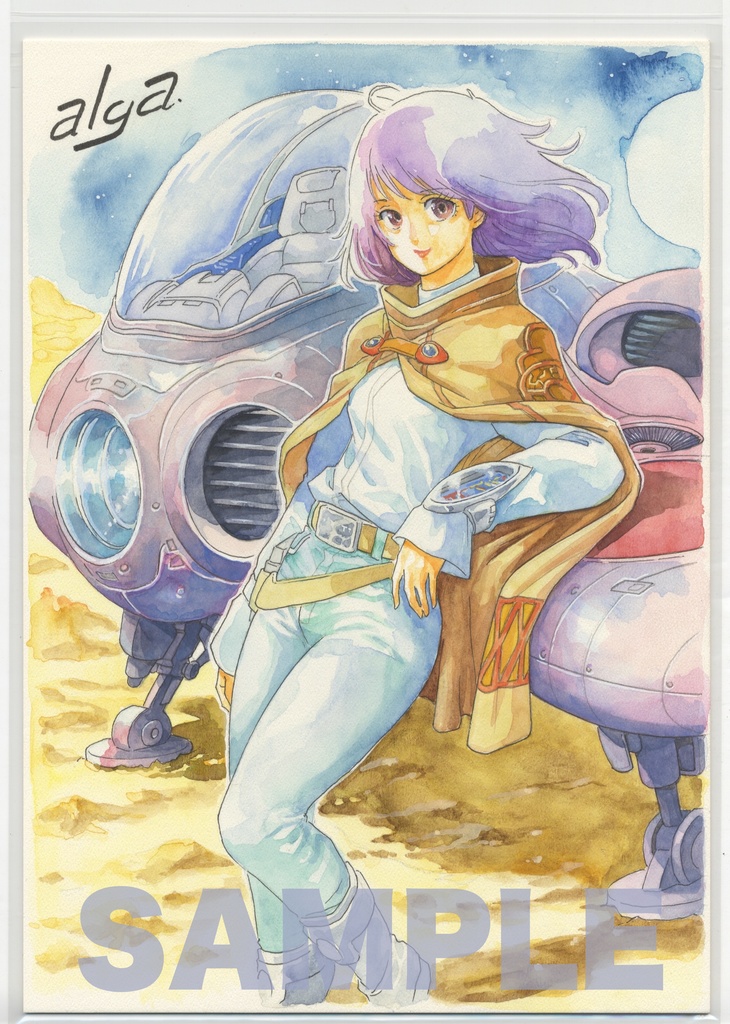 【直筆イラストサイン入り・イラストボード】「ヨーコ・アークライトの彷徨い星航記」  ヨーコとスターリット
