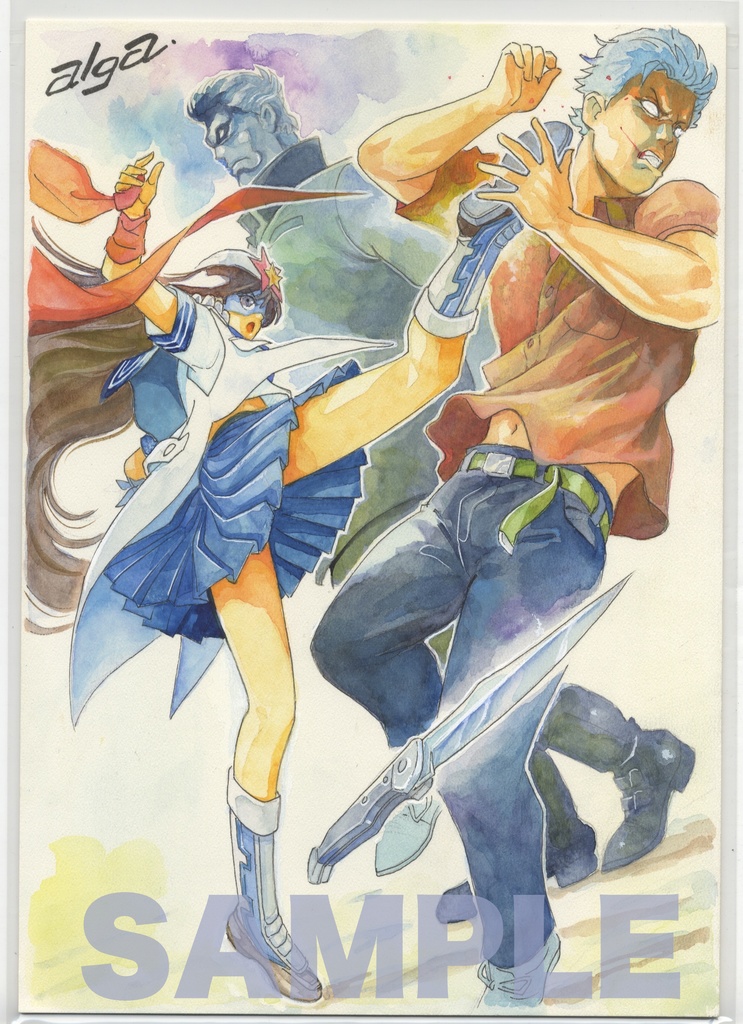 【直筆イラストサイン入り・イラストボード】「舞って! セーラー服騎士」  メモリーアルバム4 