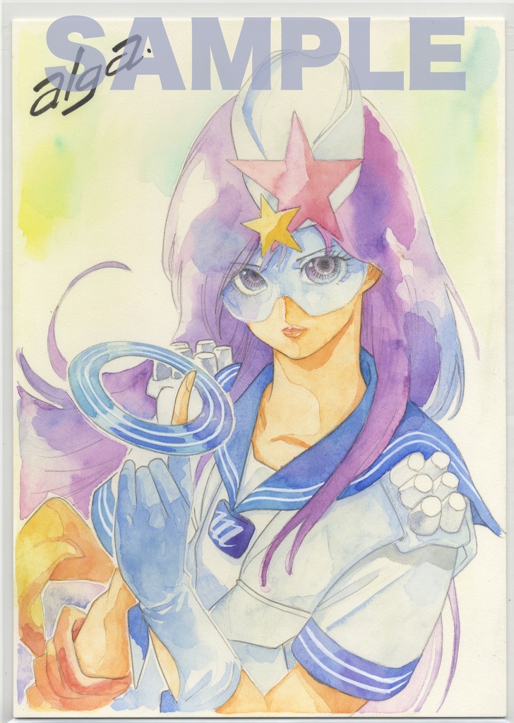 【直筆イラストサイン入り・イラストボード】「舞って! セーラー服騎士」  正義のチャクラム